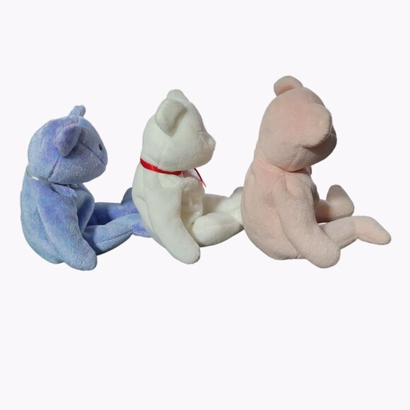 TY Beanie Babies Clubby II Valentino Cure Bear Plush Lot 3 Stuffed Animal Toys - Picture 4 of 10